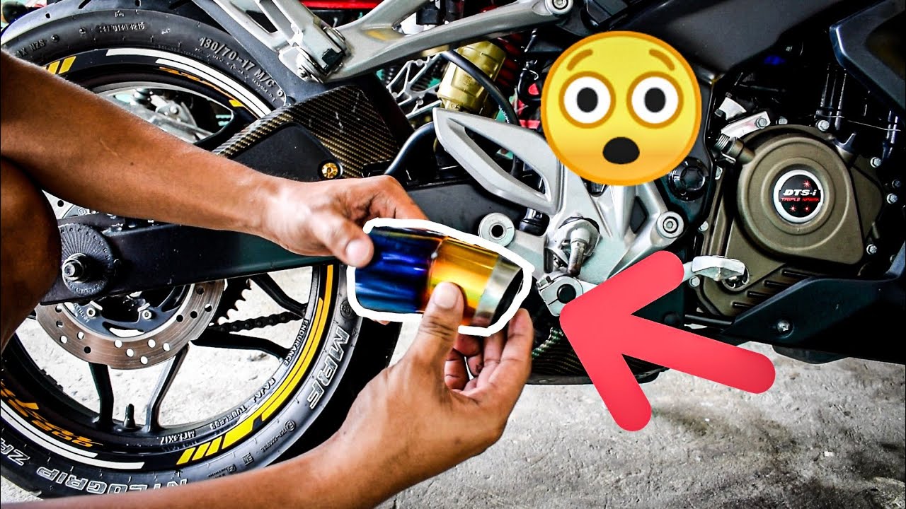 Kawasaki Rouser Rs200 modified exhaust pipe (Changing stock pipe)