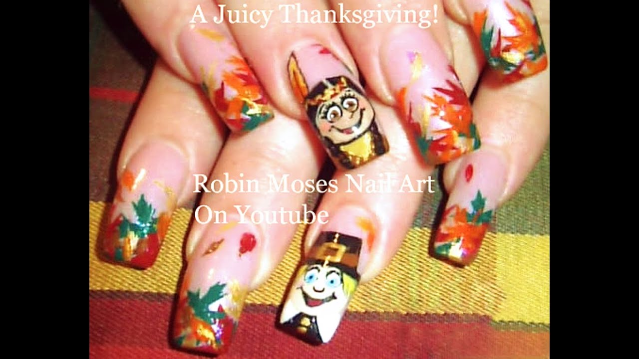 DIY Thanksgiving Nails | Fun Juicy Fall Leaves Nail Design Tutorial