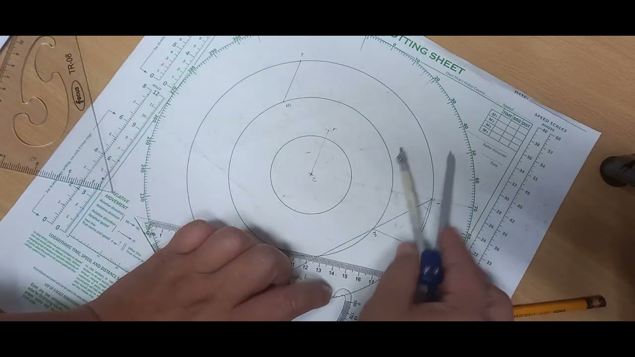 radar manual plotting - course to steer to maintain a desired CPA from the target