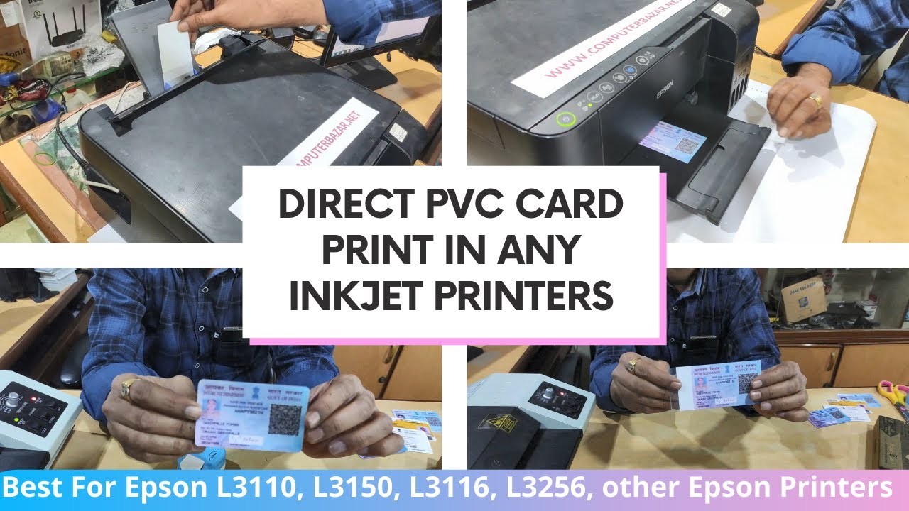 PVC card Print in Epson L3110, L3150, L3250, L3210, L3216 and it's Series | PVC Softcard Plus+