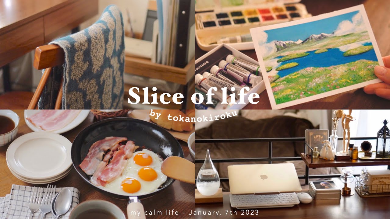 doing only what I love my days off🍳🎨｜ghibli food Howl's Moving Castle, desk makeover, drawing etc.