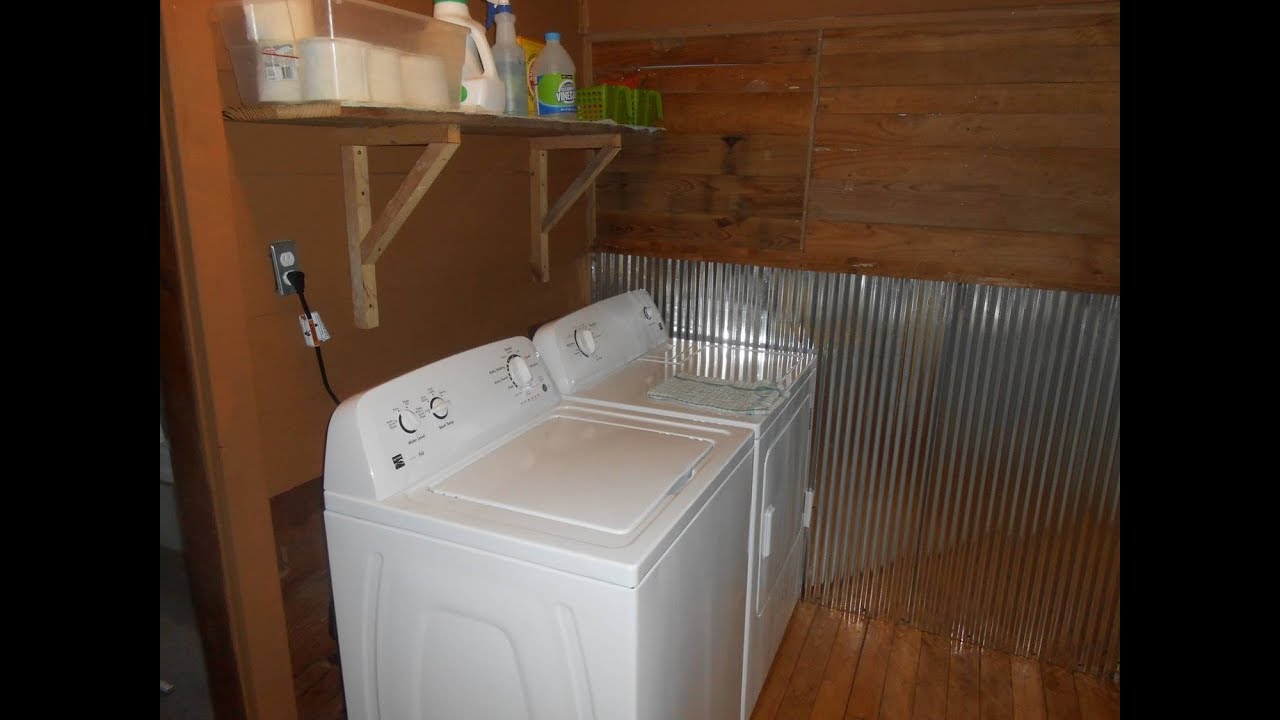 How to Install Corrugated Metal on Interior Walls with Shiplap Halfway Down