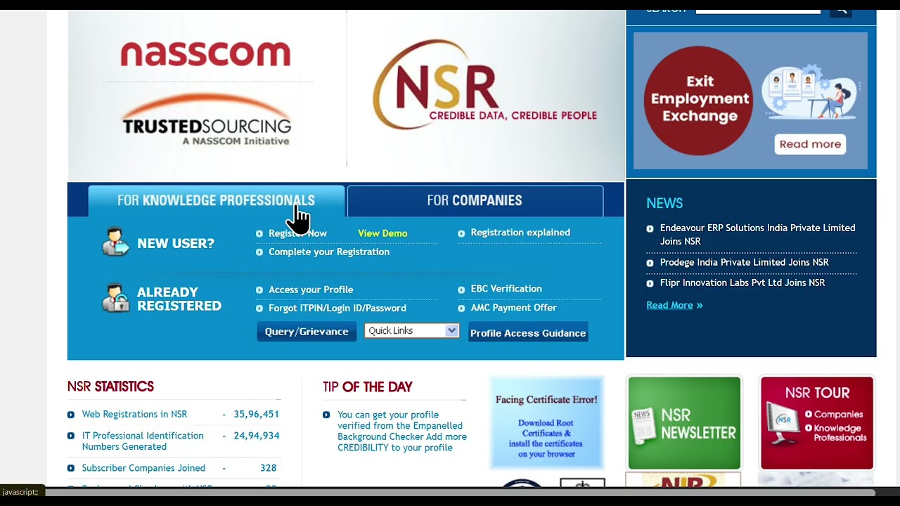 How to Upload Your NSR ITPIN on the TCS NextStep Portal