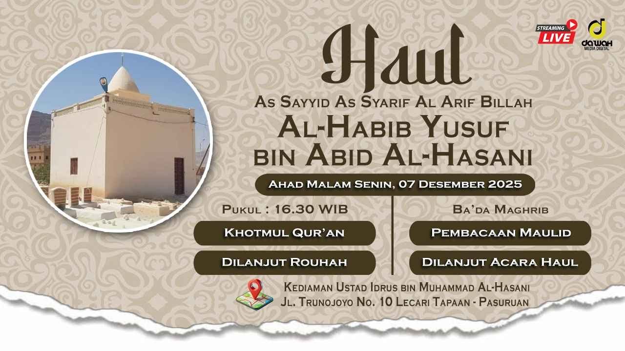 🔴[LIVE] RANGKAIAN HAUL AS SAYYID AS SYARIF AL ARIF BILLAH AL-HABIB YUSUF BIN ABID AL-HASANI