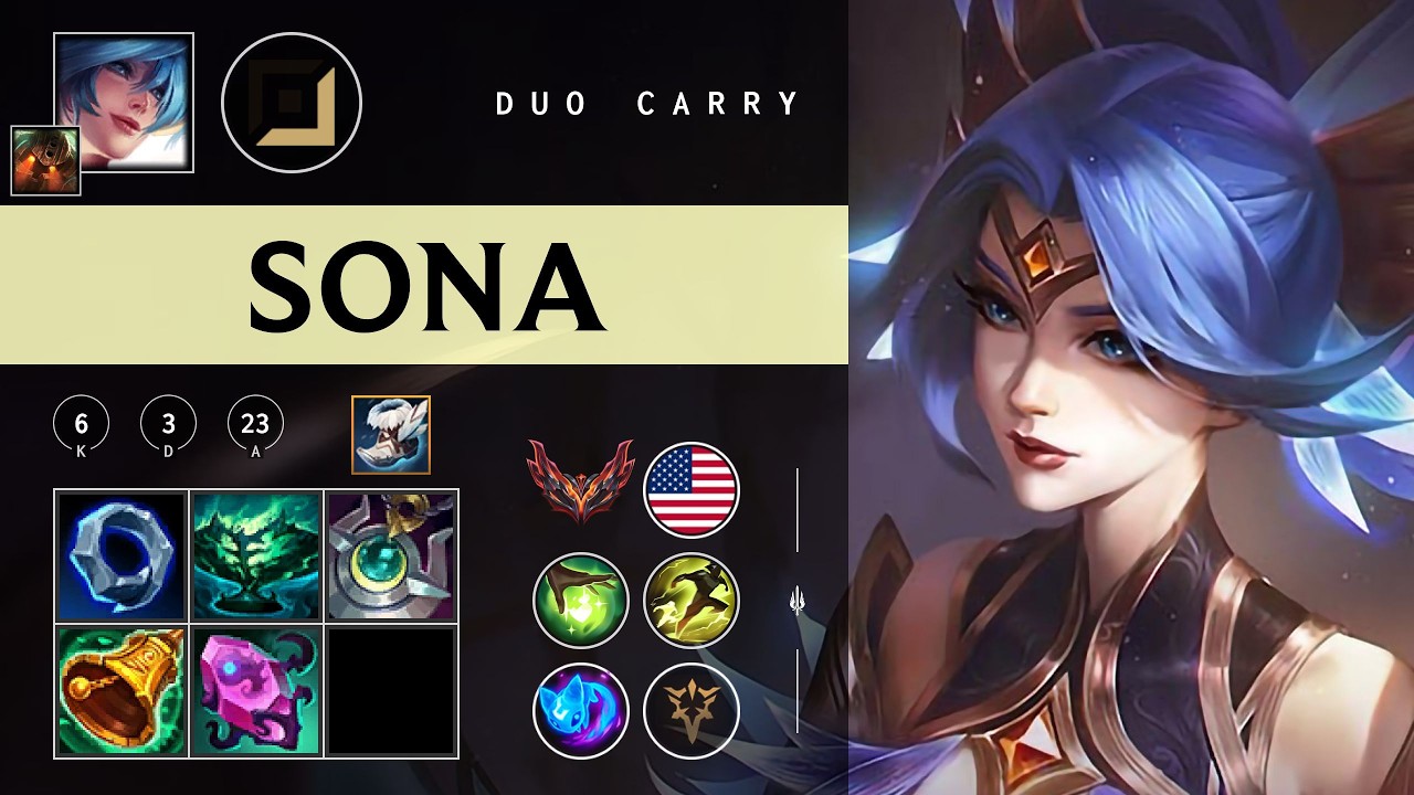 Sona Carry vs Tristana - NA Grandmaster Patch 26.03