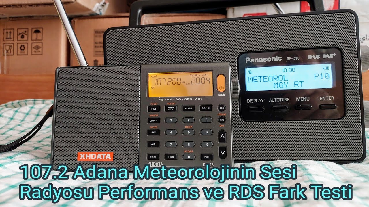 Panasonic RF-D10 & XHDATA D-808 107.2 MHz Yayın Yakalama Performans Karşılaştırma Testi /Mes. 60? km