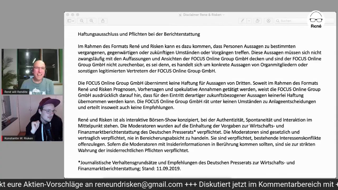 Ren&eacute; und Risken, Folge 5: Zeig Dein Aktienwissen! Bau mit am besten Depot der Welt