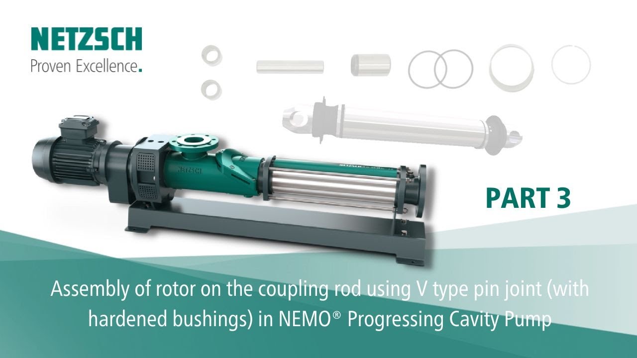 Assembly of rotor on coupling rod with V pin joint: NEMO® Progressing cavity pump assembly (Part -3)
