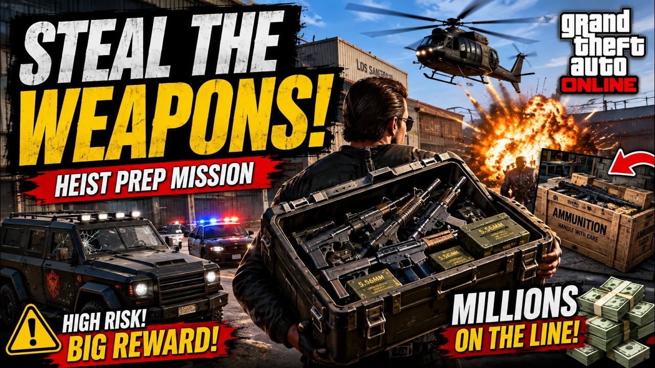 Steal the Weapons Mission 🔥  Weapon Theft Heist Prep GTA Online