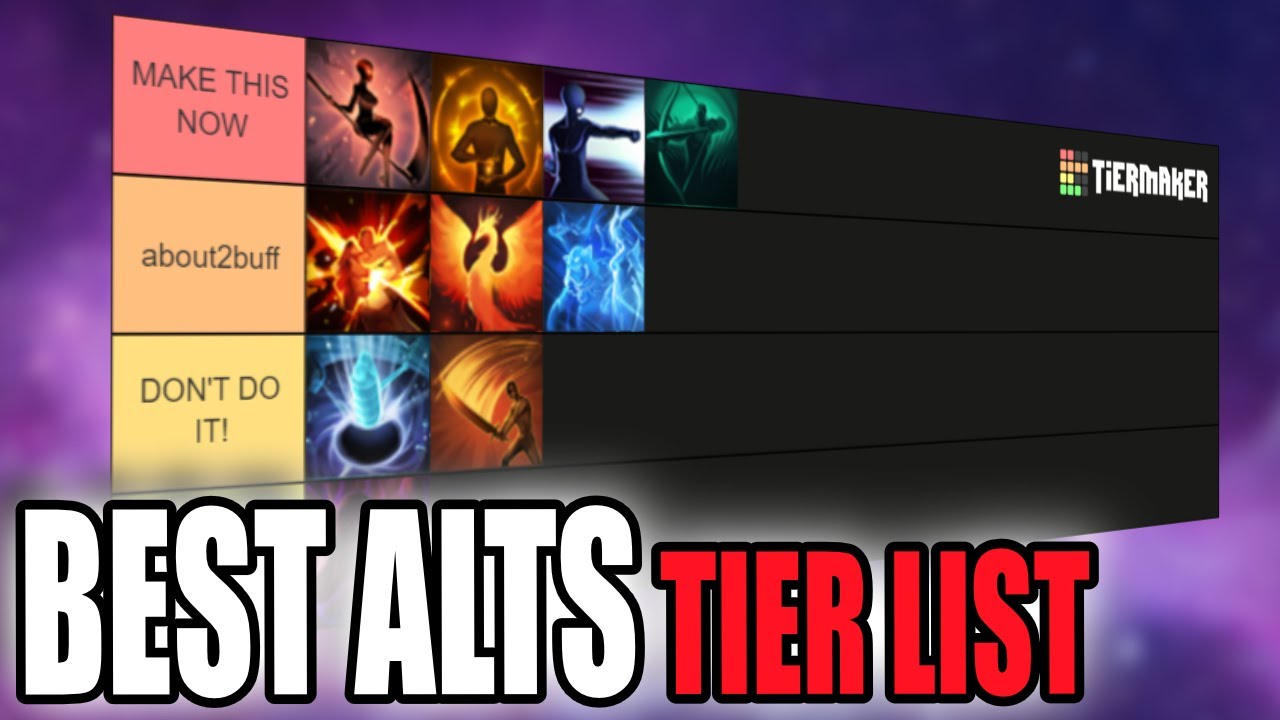 What Is the Best Alt To Make? | Best Alt Tier List
