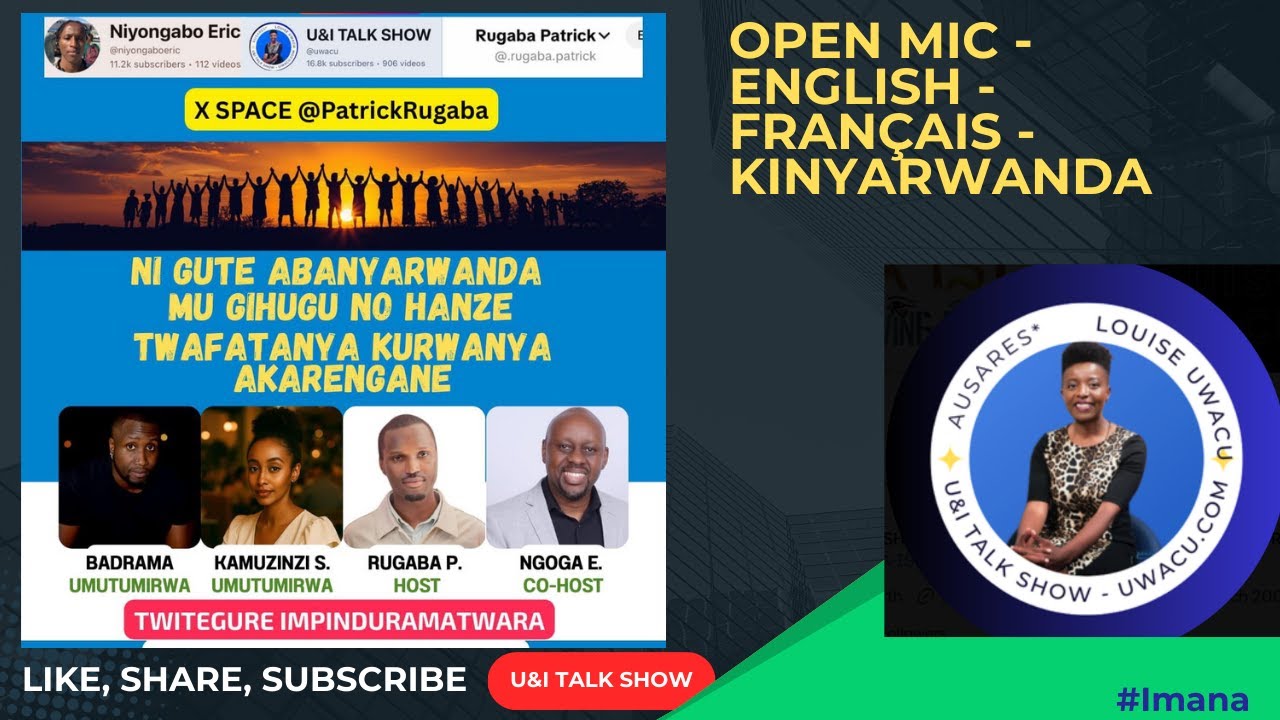 Young Rwandans UNITED against dictatorship - BADRAMA & KAMUZINZI - Space ya RUGABA & NGOGA OPEN MIC