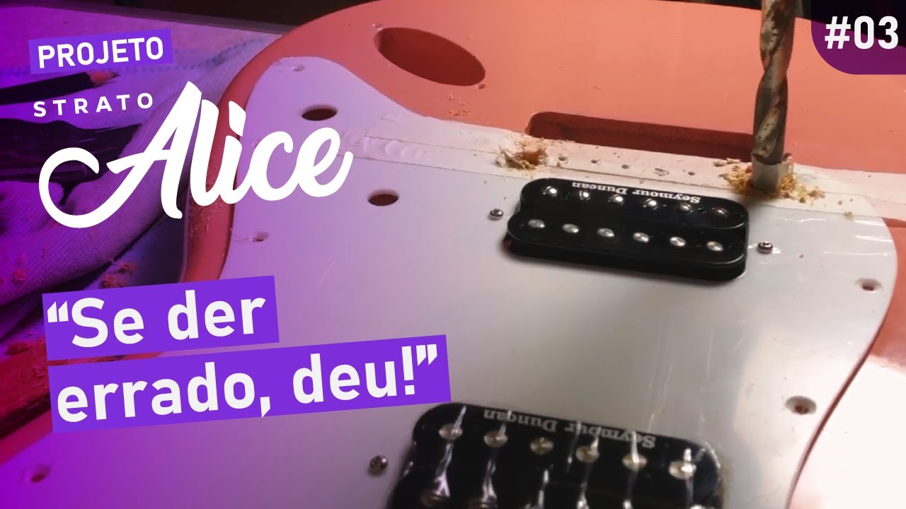 Projeto STRATOALICE #03 - Corpo da guitarra e instalação da Floyd Rose