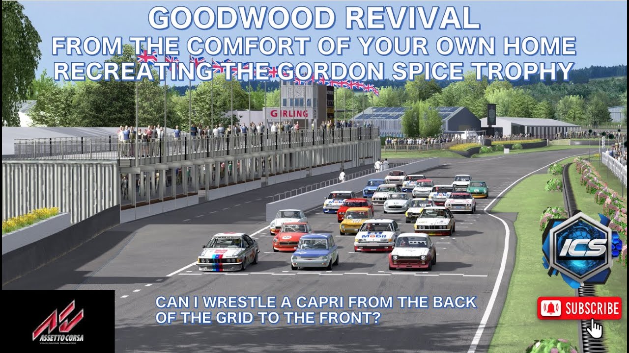 Goodwood Revival with Assetto Corsa Recreating the Gordon Spice Trophy Capri 3.0