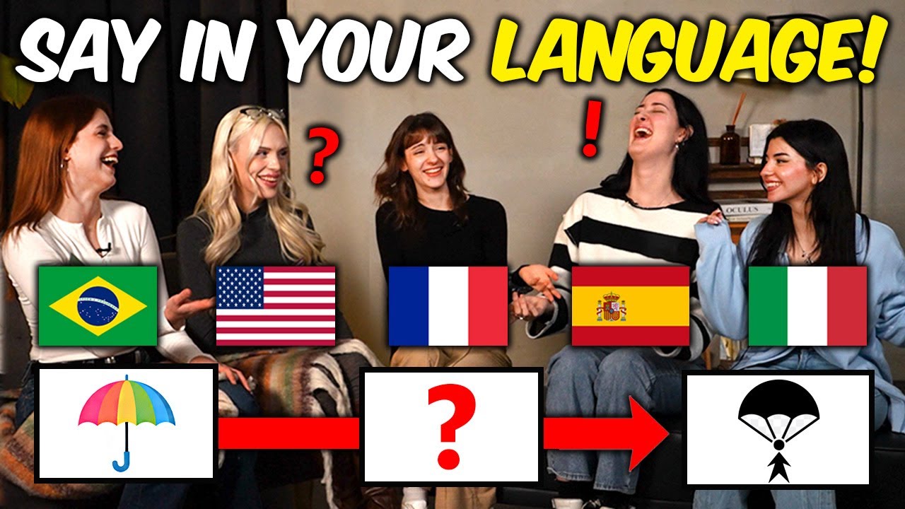 Say In Your Language! Word differences Between 5 Countries!  l Brazil, America, France, Spain, Italy
