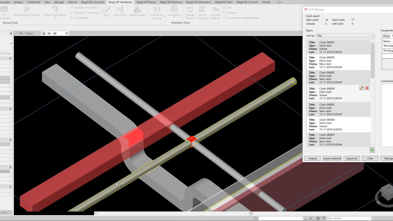 MagiCAD for Revit - Clash Checking with MagiCAD