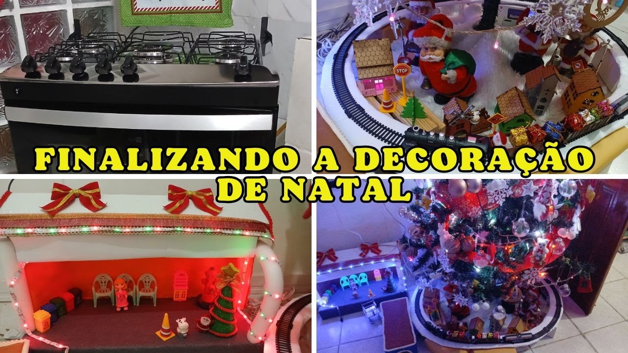 TREM DE NATAL- MONTANDO UMA ESTAÇÃO DE TREM - COMPRAMOS UM FOGÃO NOVO