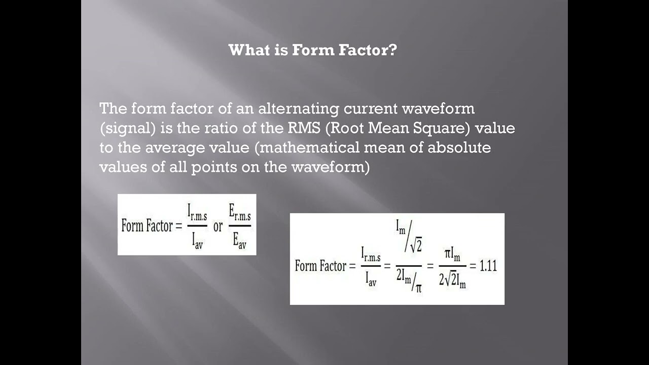 What is Form Factor?? || Electrical Engineering Question with Answer
