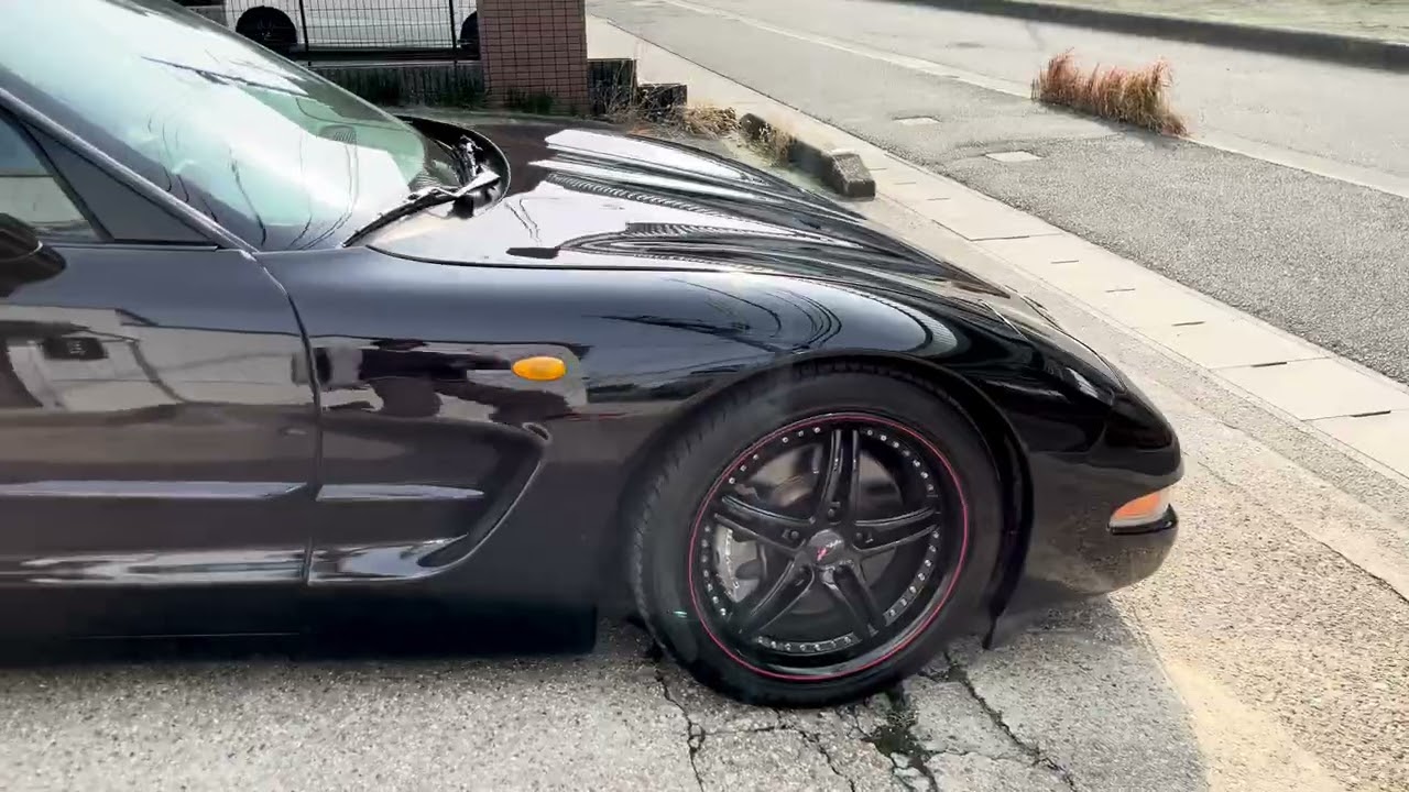 2002年 #コルベット #シボレー #C5 #コンバーチブル  新品シート 赤革 新品カーボンDステアリング 新品サンバイザー 😍