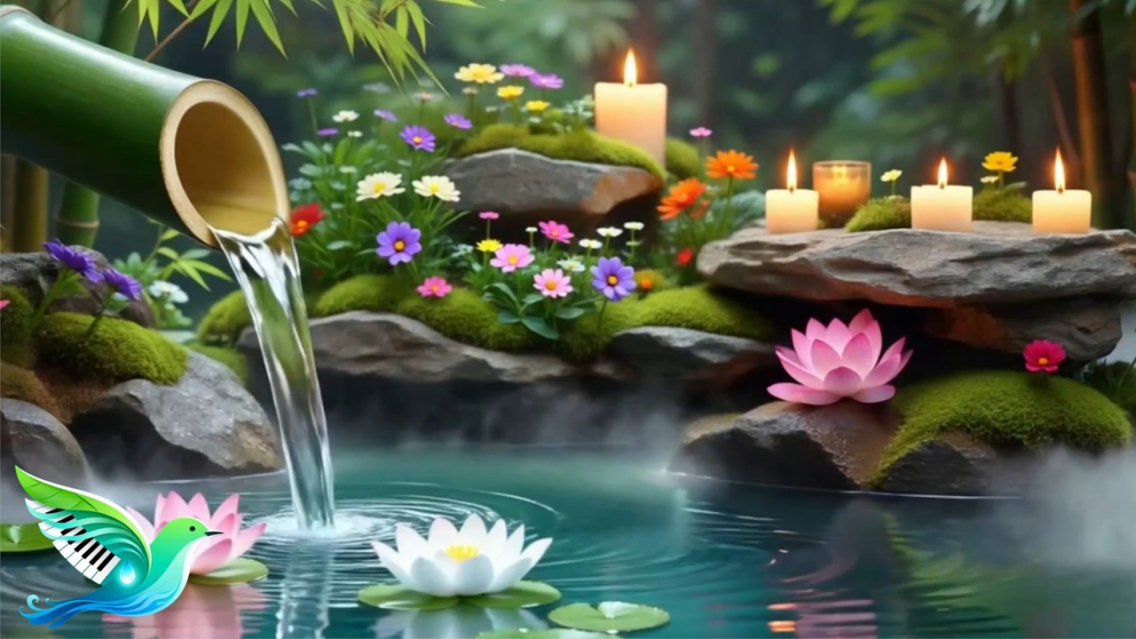 Relaxing Piano Music with Forest Water Ambience 🌿 escorting You into Calm Serenity