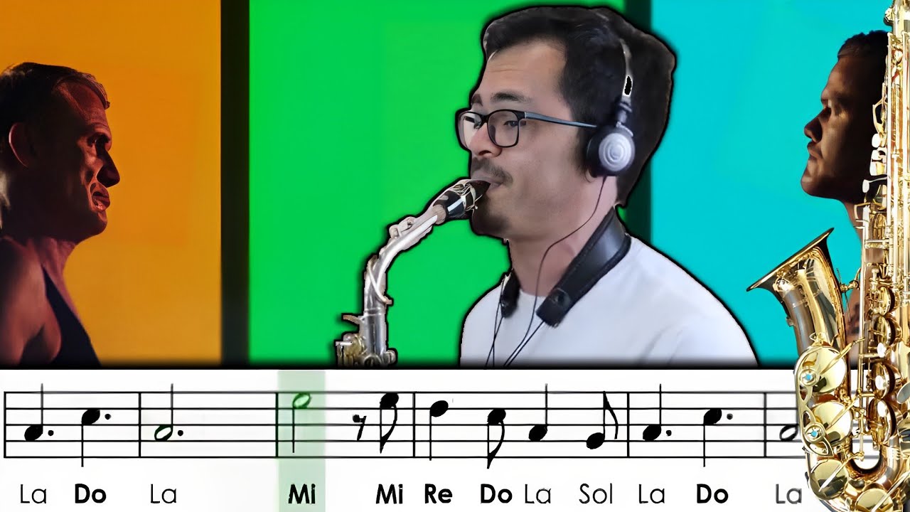 Sax alto - Believer, partitura com notas.