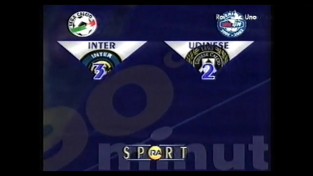 2001-02 (24^ - 24-02-2002) INTER-Udinese 3-2 [Vieri,Ventola,Muzzi,S.Conceição,Pinzi] 90°Minuto Rai1