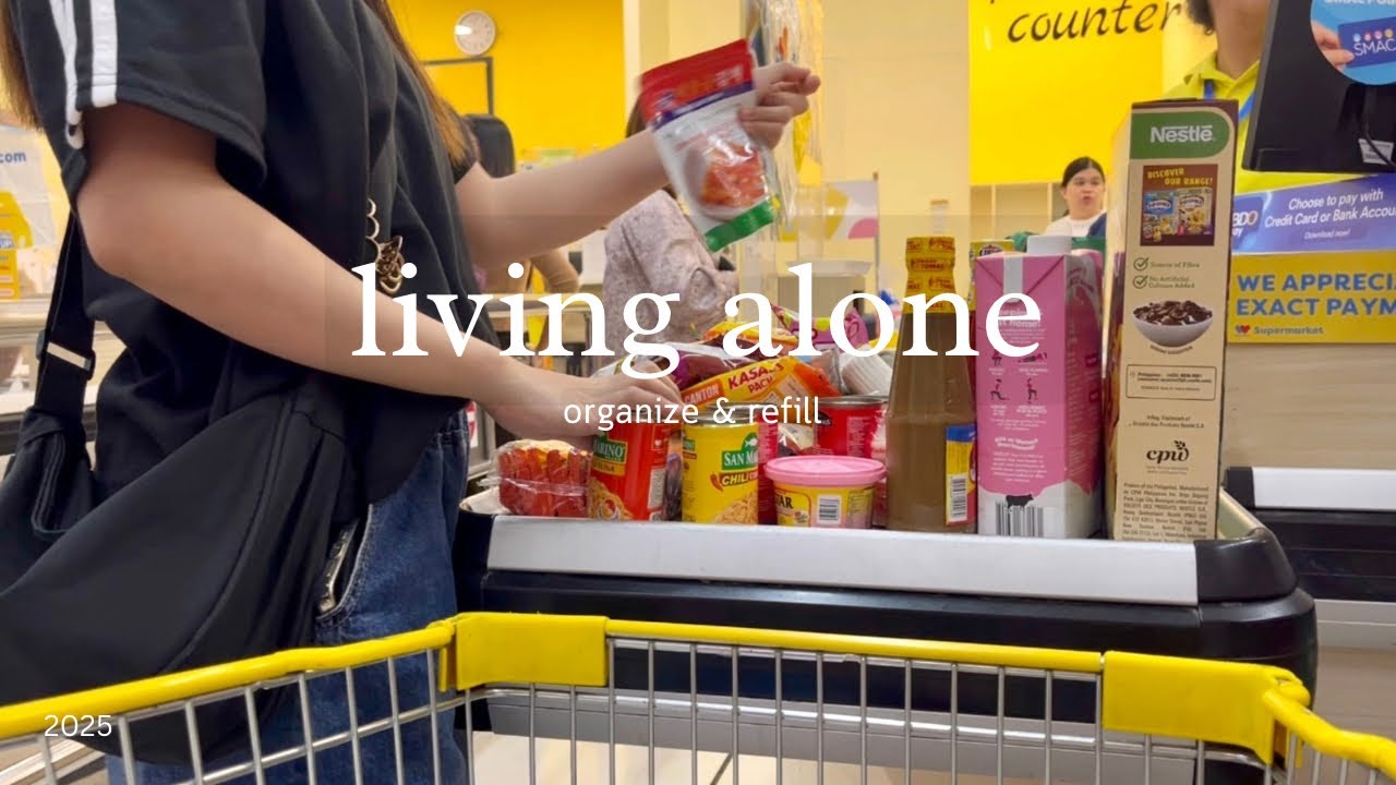 living alone in the Philippines — grocery refills, organizing & new items 🫰🏻