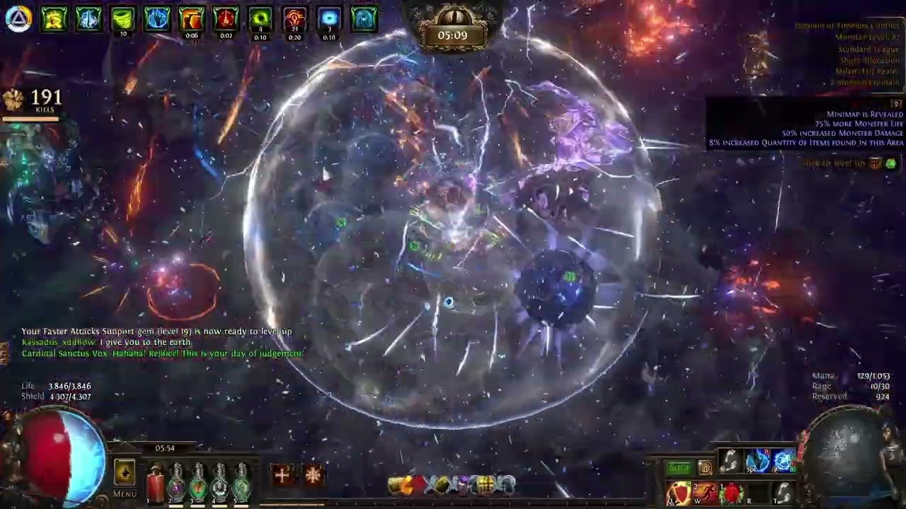 [PoE] Semi-Budget Solo 5-Way runner Kinetic Blast (7.5-7.7k kills, No Headhunter)
