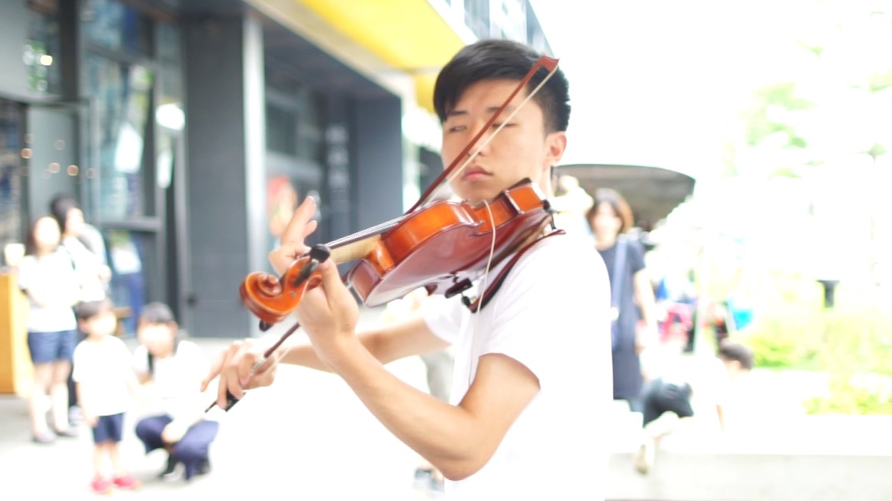街頭藝人 熊仔提琴【孤單又燦爛的神－鬼怪 Stay With Me】小提琴Violin 台鋁  20170528