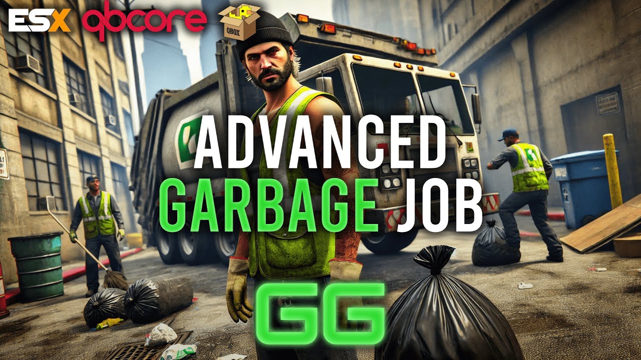 Advanced Garbage Job FiveM Script | QBCore, ESX, QBOX Compatible | 2025