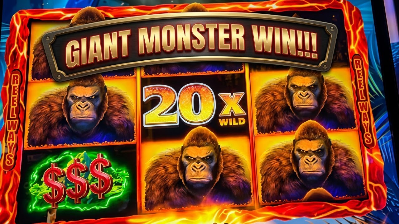 KONG Skull Island's Primal Jackpot Bonus Delivers a MONSTER WIN! #slot #casino #jackpot #slotmachine