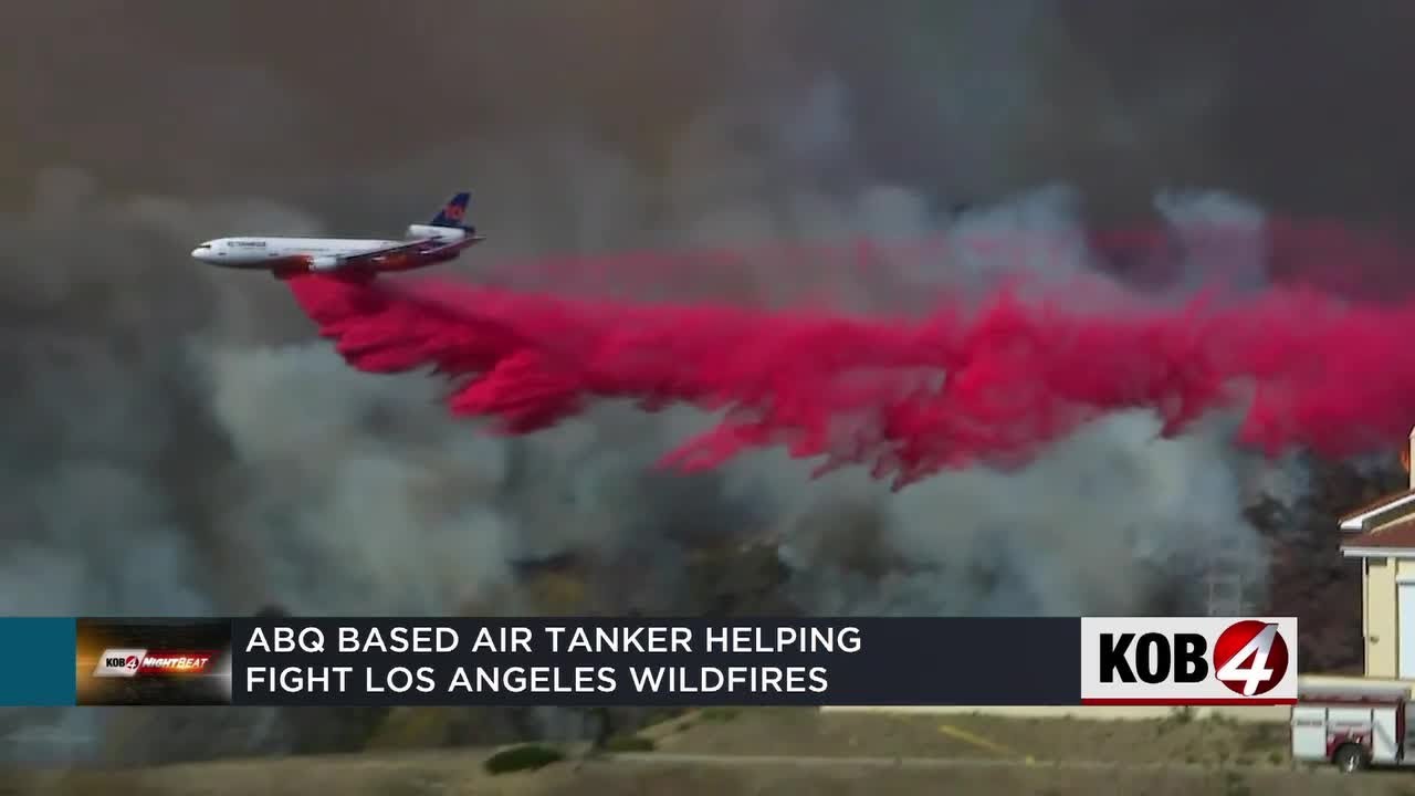 Albuquerque-based air tanker helps fight Los Angeles wildfires