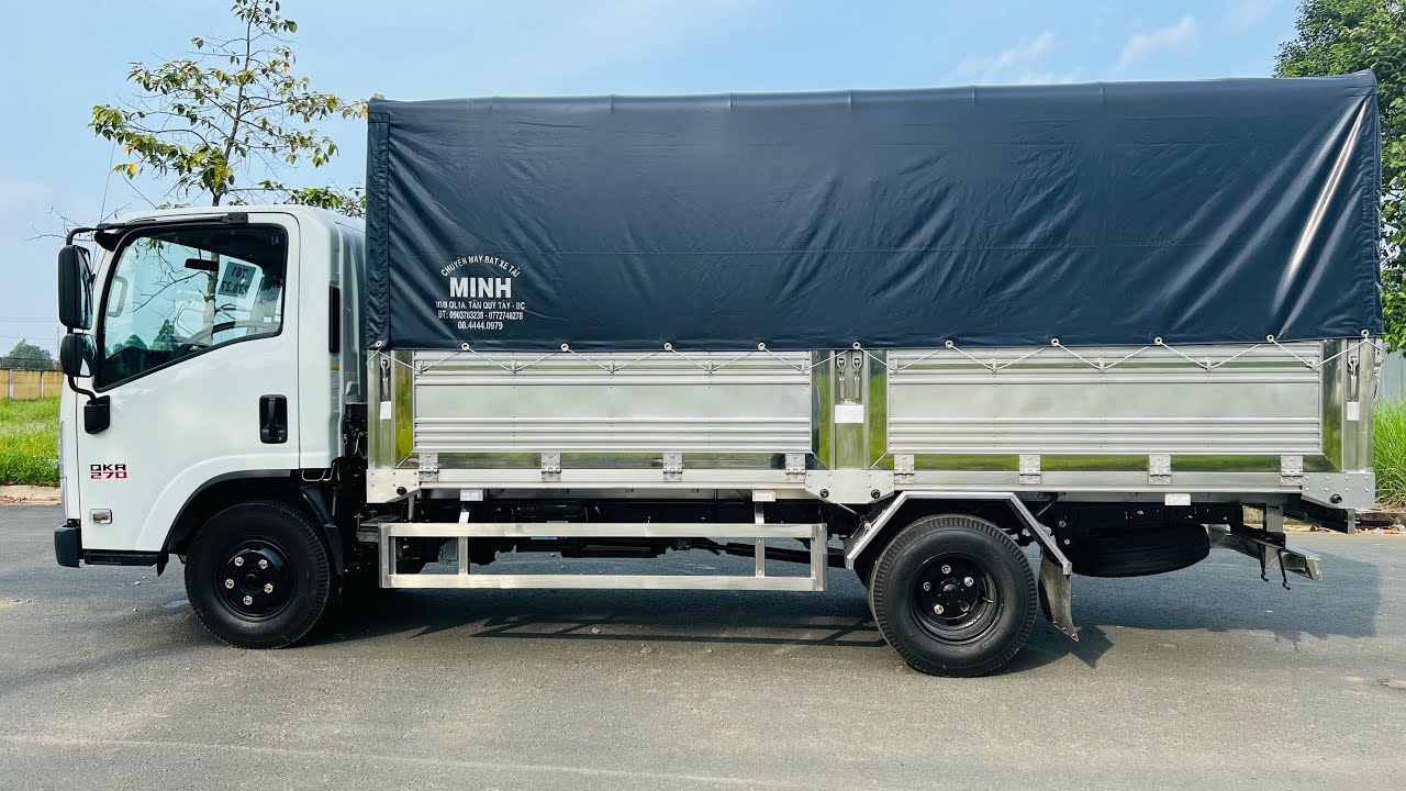 Isuzu QKR 270 | Xe Tải Isuzu 2.75T Thùng Mui Bạt Inox Garage Lượm | Isuzu Cần Thơ