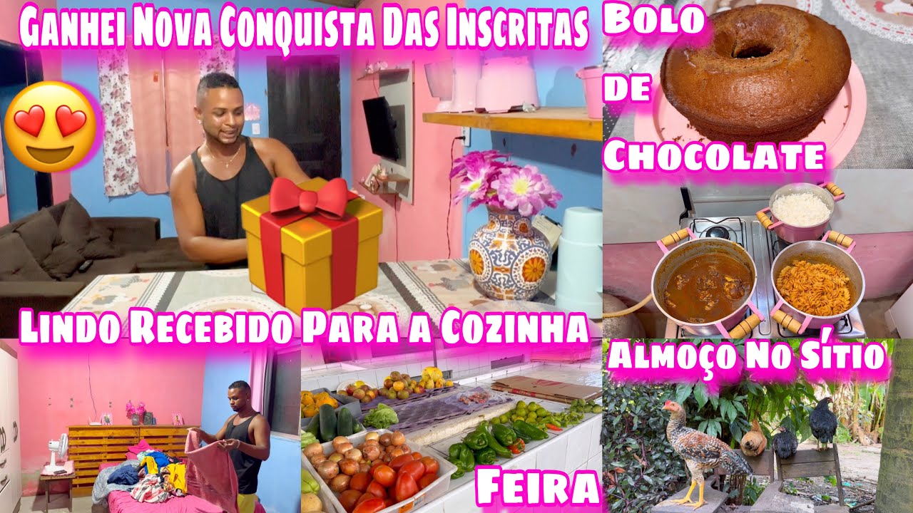 MEGA RECEBIDO PARA A COZINHA/GANHEI DAS INSCRITAS/ALMOÇO NO SÍTIO/FUI NA FEIRA/BOLO DE CHOCOLATE