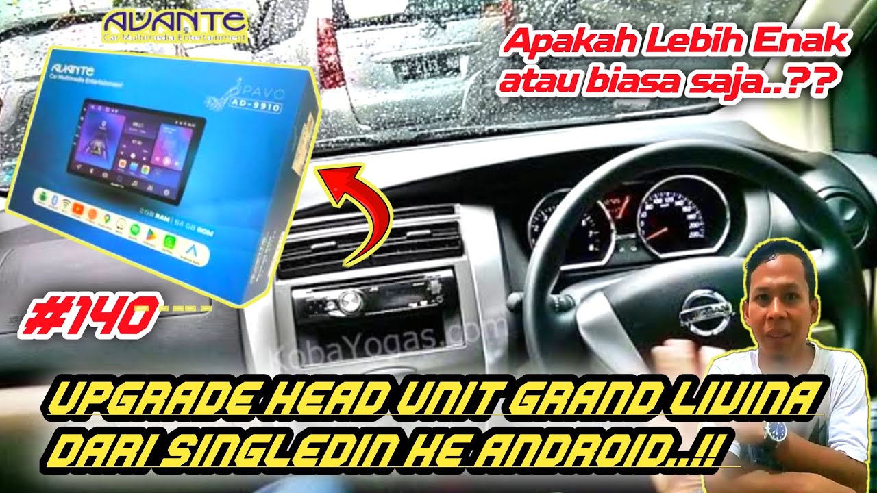 Upgrade Headunit grand livina memakai Android Avante PAVO dan Speaker ADX
