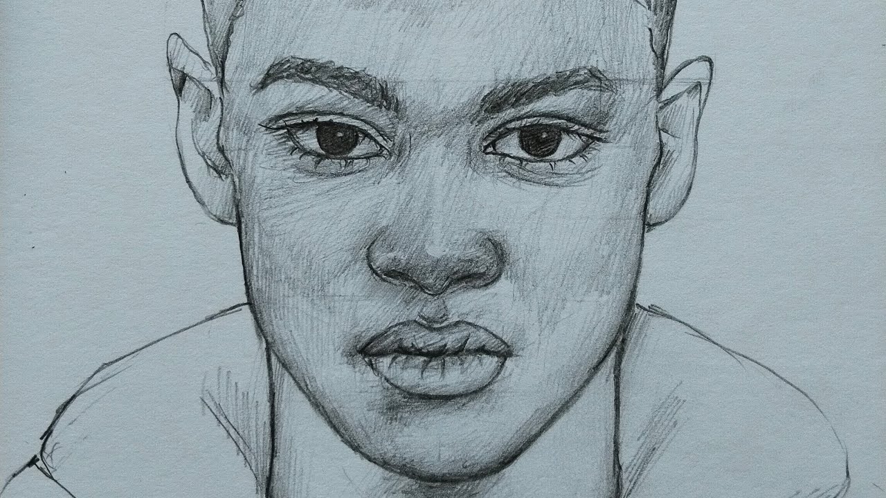 How to Draw Man face Eyes Loomis Method 