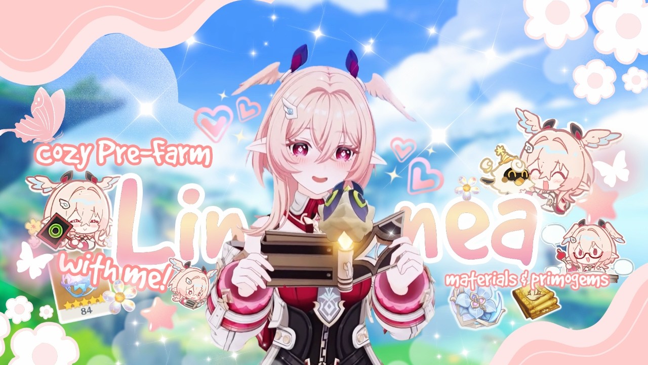 Добыча Линнеи вместе со мной ──★🍓♡🪽 фарм примогемов и материалов + события ♡ уютный геймплей Gens...