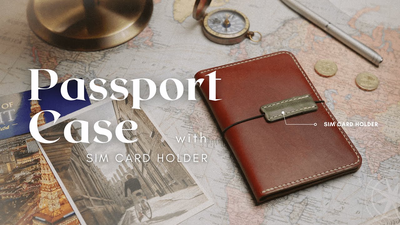 【Timeless white】DIY-KIT │ 皮革材料包教學 │  SIM卡隨行護照套 │ Passport Case with Sim Card Holder (中文/EN Subtitle)