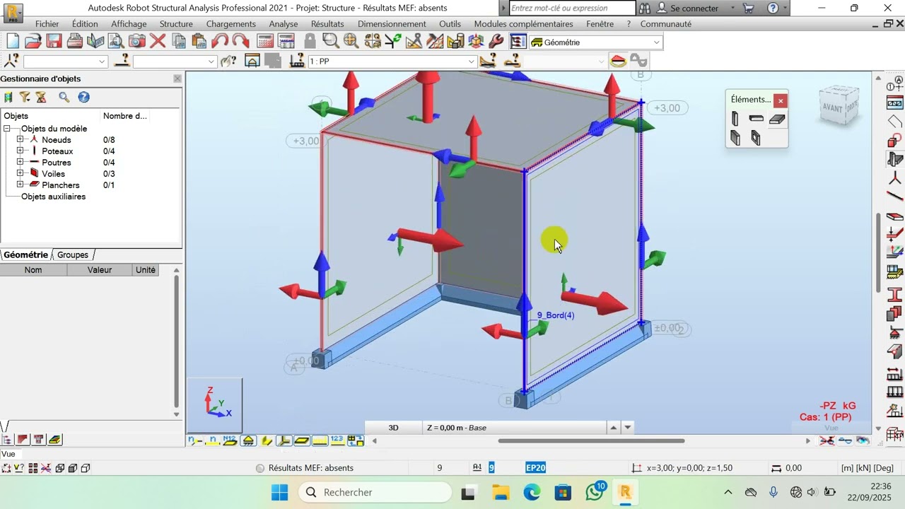 Modeliser un mur voile dans le logiciel Robot structural en 5 minutes