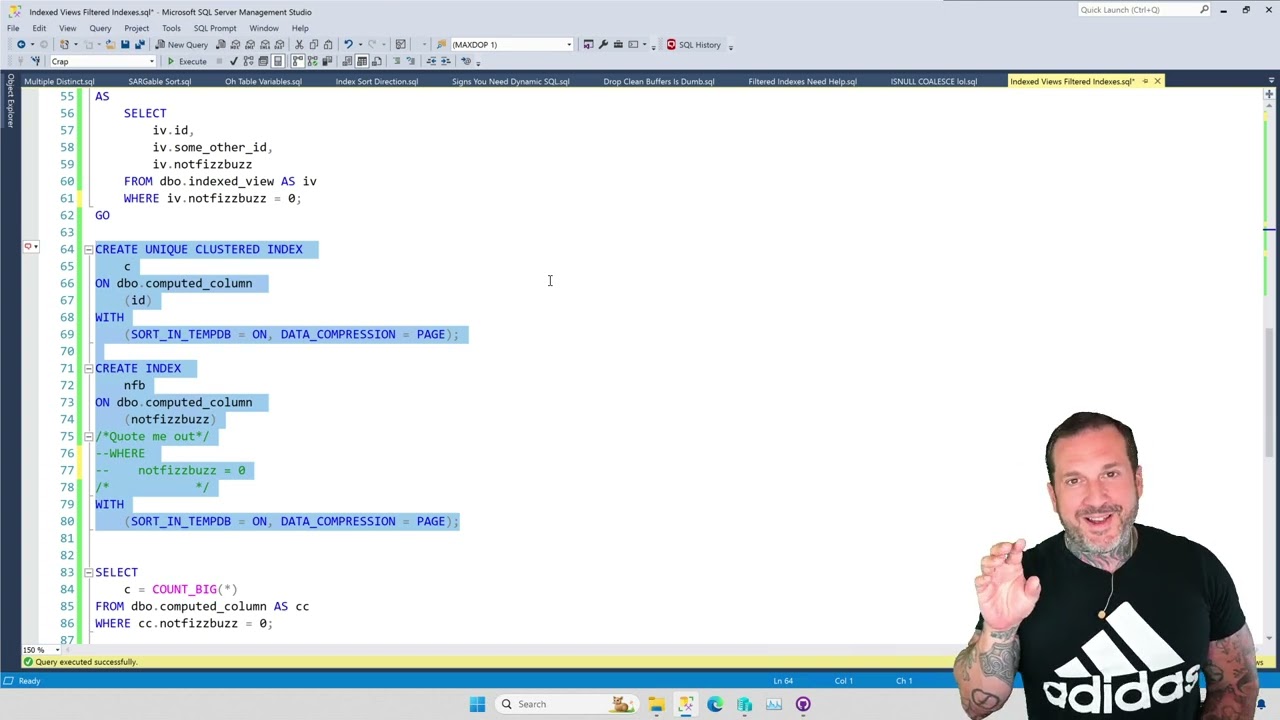 A Little About Computed Columns, Filtered Indexes, and Indexed Views in SQL Server