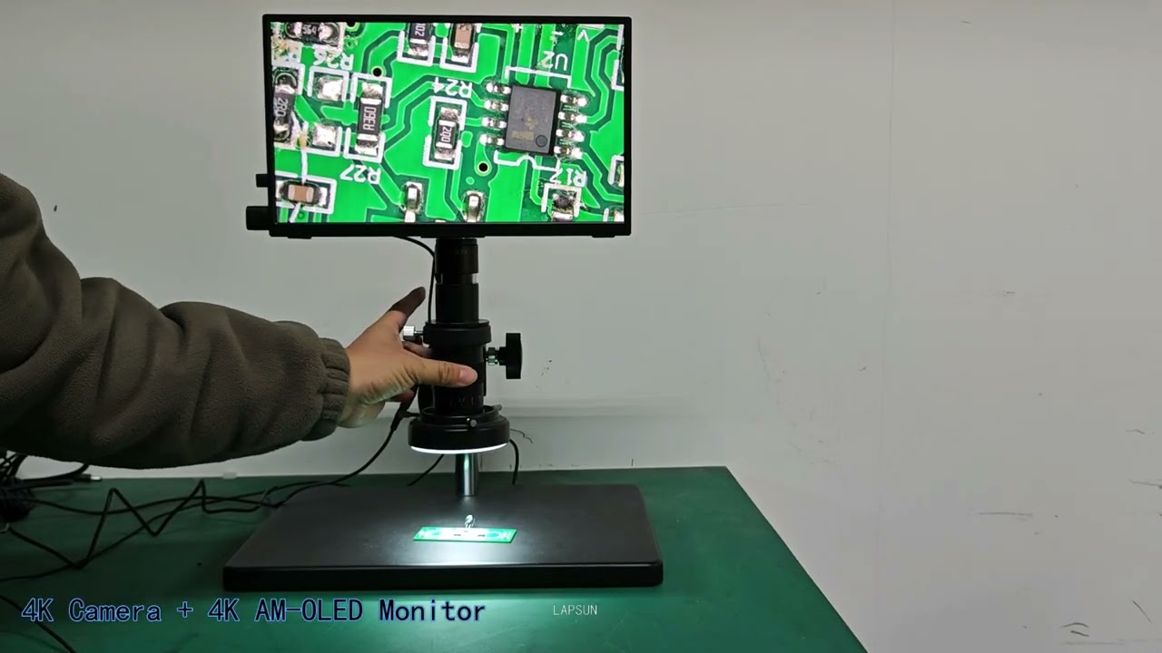 Lapsun 13.3 inch AM OLED Monitor 4K Auto Focus EDF Ultra HDMI IMX678 Integrated Industry Microscope