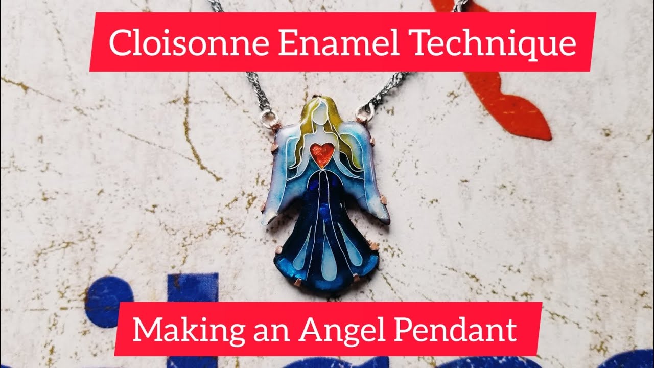 Cloisonne Enamel Technique. How to make this Angel Pendant. (Tutorial)