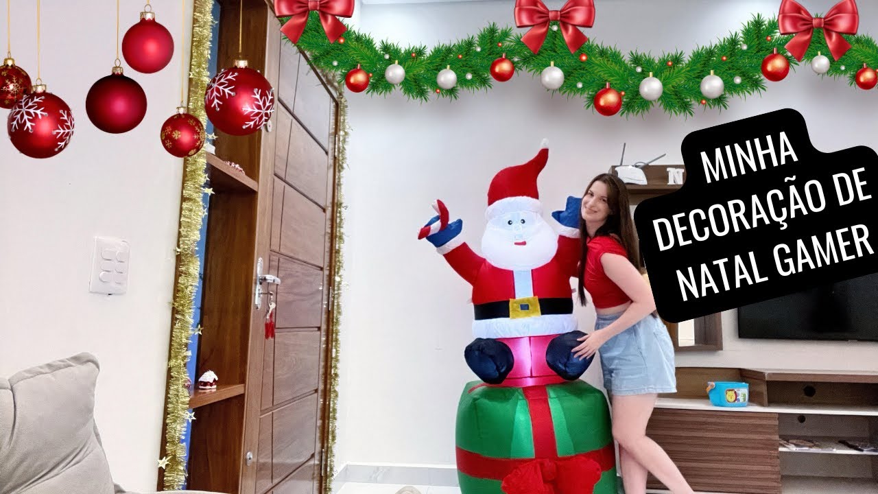 MINHA DECORAÇÃO DE NATAL GAMER!