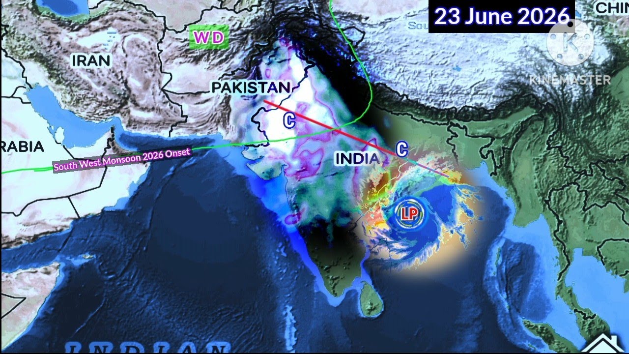Estimate of weather system likely to develop across the country for the next 25 days.