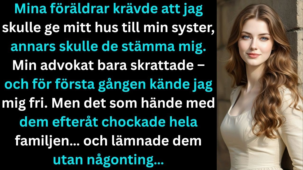 Föräldrarna krävde mitt hus till min syster – annars stämning. Min advokat…