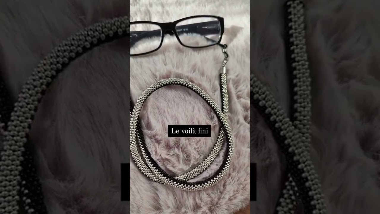 2 En 1 : Cordon Pour Lunettes / Collier Acier Inoxydable Bicolor Avec Des Perles &lsquo;Miyuki&rsquo;