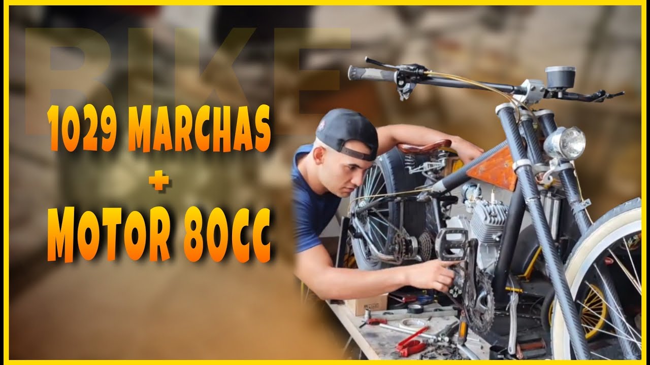 Bike de 1029 marchas + motor 80cc!! TRANSMISSÃO!