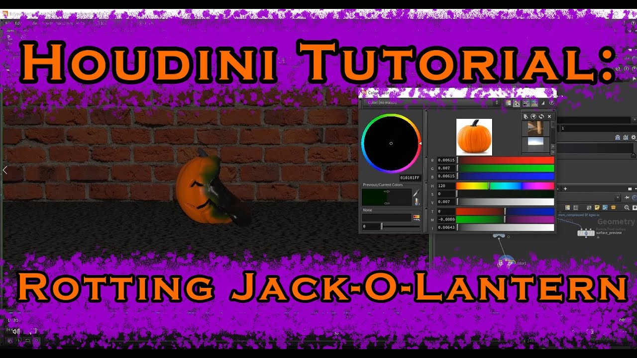 [Houdini Tutorial] Rotting Jack-O-Lantern