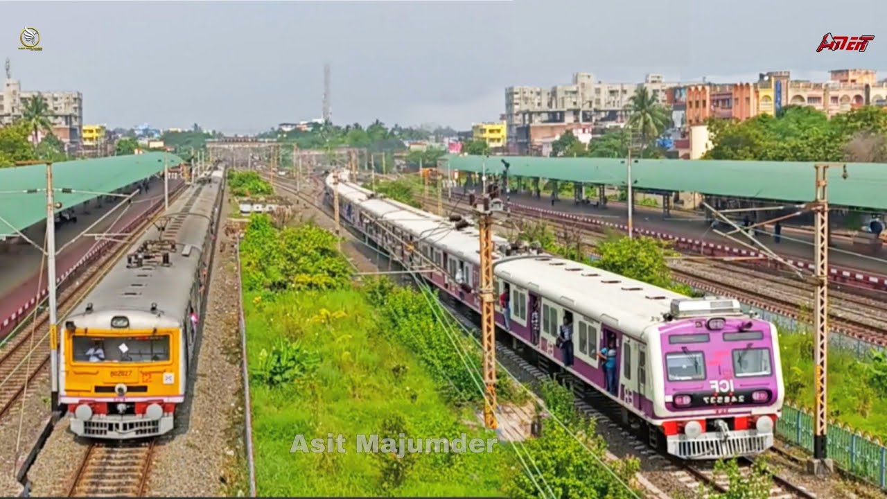 Баракпор/БП! 😮Ore Pinky😍 PINK Local Train и объявление 03115 Lalgola ЧАСТЬ 2+ Найхати MEMU Local