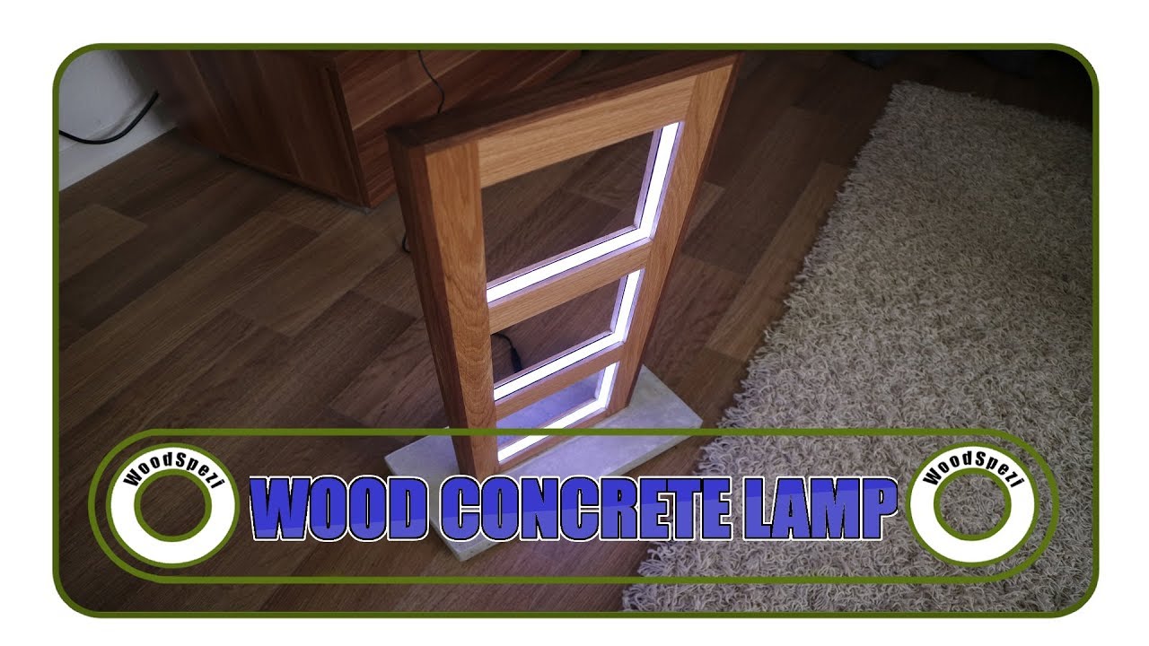 Lampe selber bauen - Holz und Beton DIY