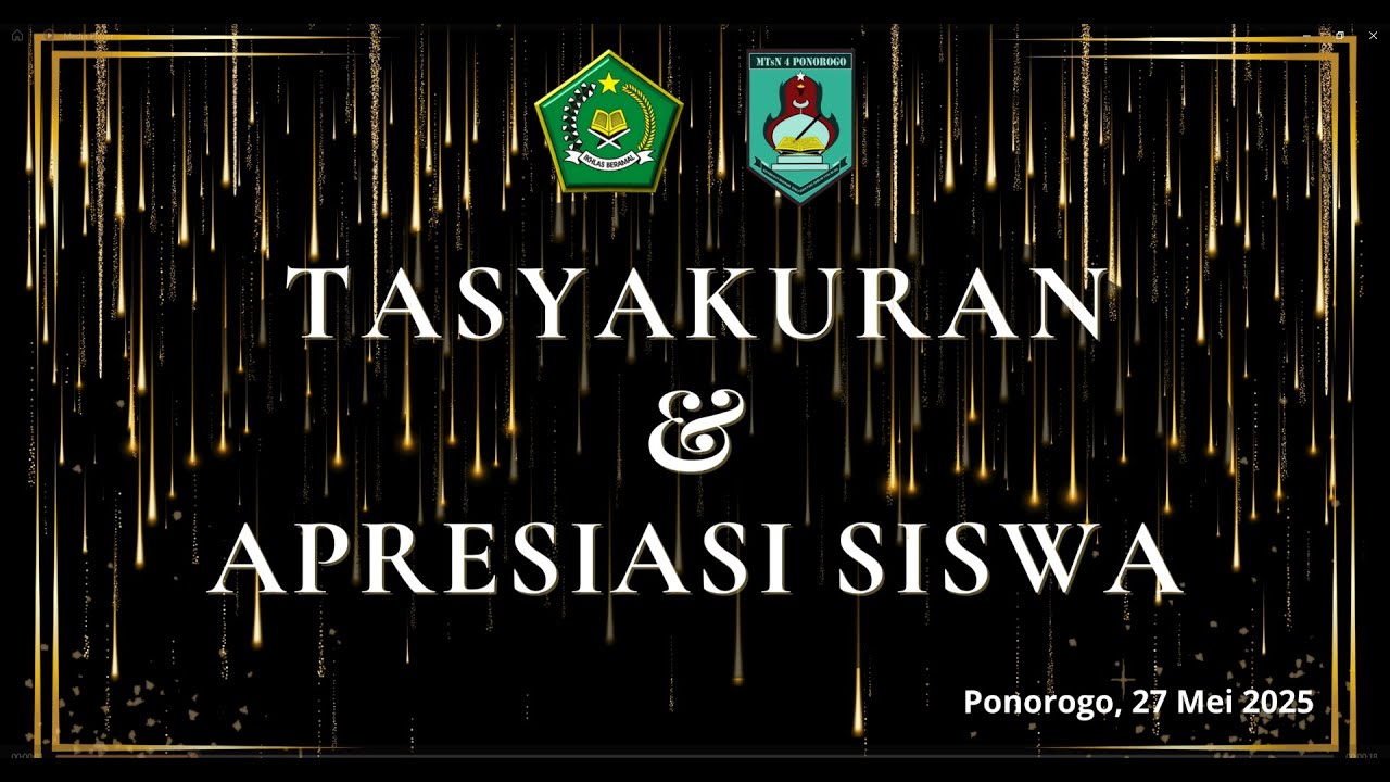 TASYAKURAN & APRESIASI SISWA KELAS IX MTsN 4 PONOROGO TAHUN AJARAN 2024/2025